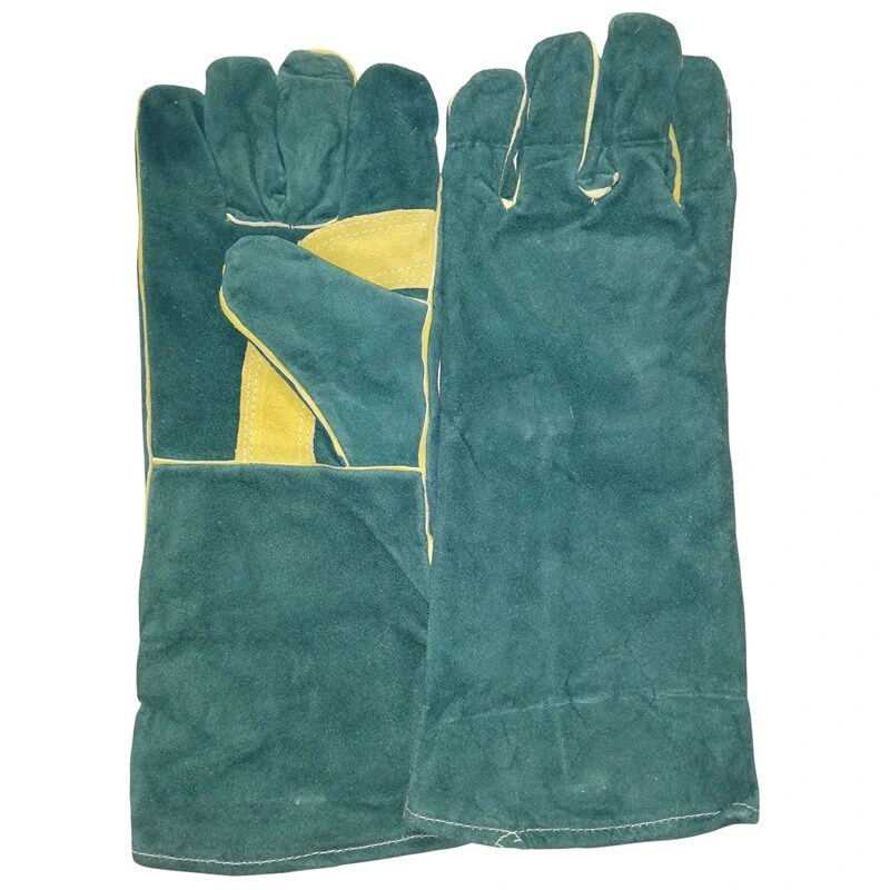 TAURUS GREEN LEATHER GLOVES - 200MM