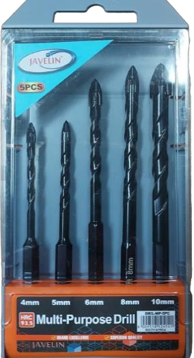 5PCE MULTI-PURPOSE DRILL BIT SET
